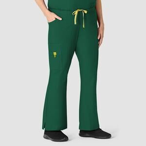 Wonderwink Scrub Pants Women's Large Petite Hunter Green Romeo 5026